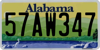 AL license plate 57AW347