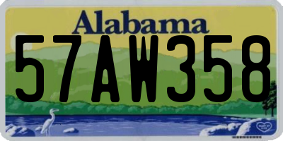 AL license plate 57AW358