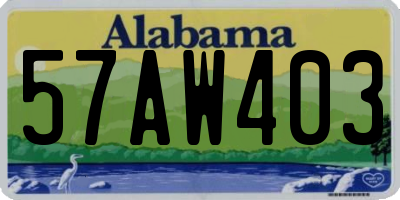 AL license plate 57AW403