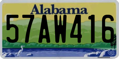 AL license plate 57AW416