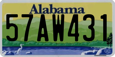 AL license plate 57AW431