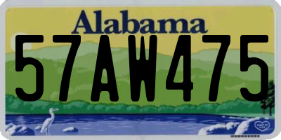 AL license plate 57AW475