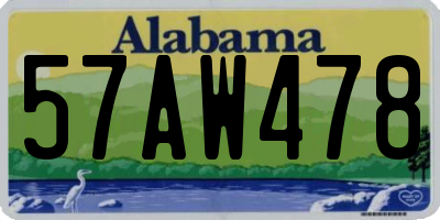 AL license plate 57AW478