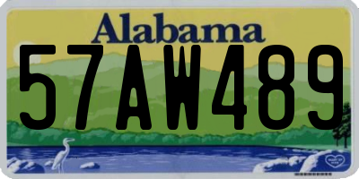 AL license plate 57AW489