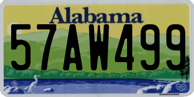 AL license plate 57AW499