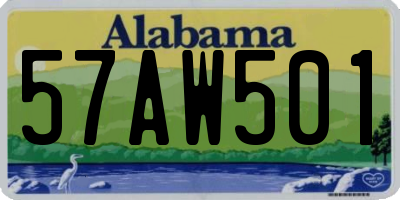 AL license plate 57AW501