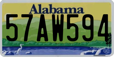 AL license plate 57AW594