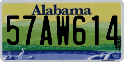 AL license plate 57AW614