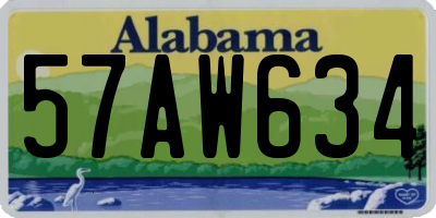 AL license plate 57AW634