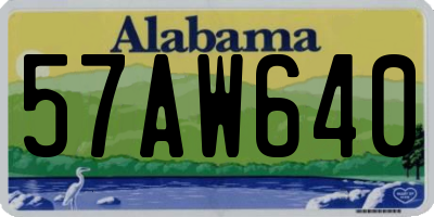 AL license plate 57AW640