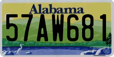 AL license plate 57AW681