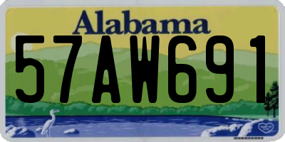AL license plate 57AW691