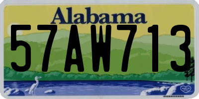 AL license plate 57AW713