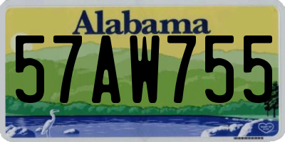 AL license plate 57AW755