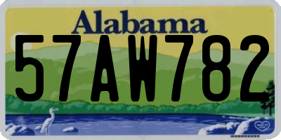 AL license plate 57AW782