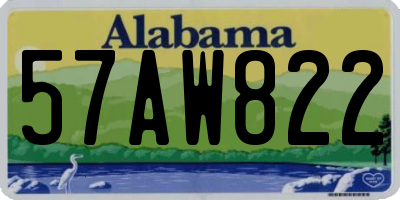 AL license plate 57AW822