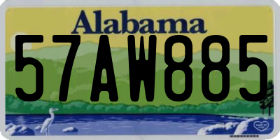 AL license plate 57AW885