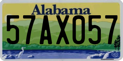 AL license plate 57AX057