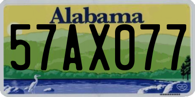 AL license plate 57AX077