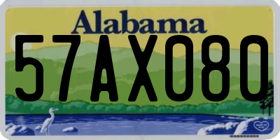 AL license plate 57AX080