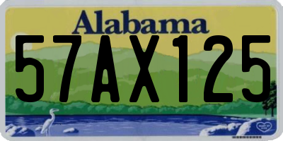 AL license plate 57AX125