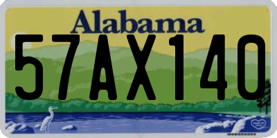 AL license plate 57AX140
