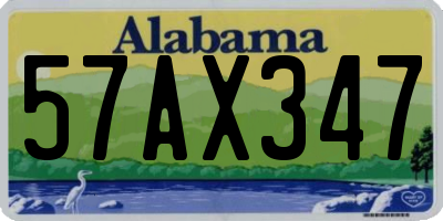 AL license plate 57AX347