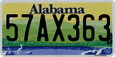 AL license plate 57AX363