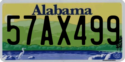 AL license plate 57AX499