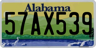 AL license plate 57AX539