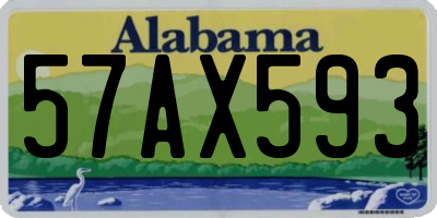 AL license plate 57AX593