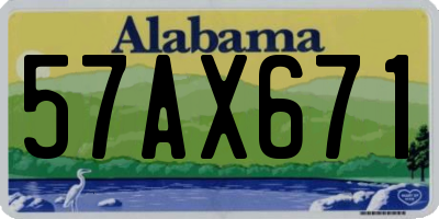 AL license plate 57AX671