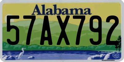 AL license plate 57AX792