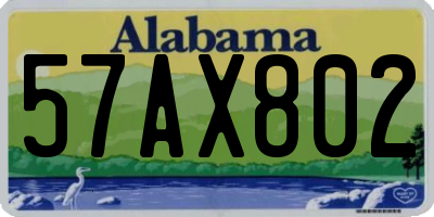 AL license plate 57AX802