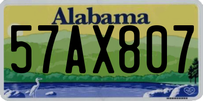 AL license plate 57AX807
