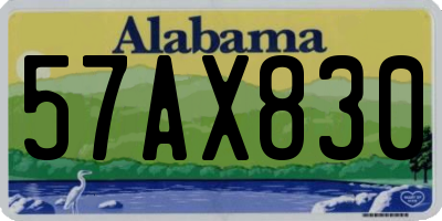 AL license plate 57AX830