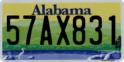 AL license plate 57AX831