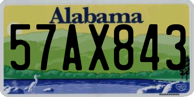 AL license plate 57AX843