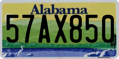AL license plate 57AX850