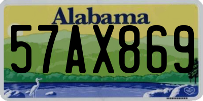 AL license plate 57AX869