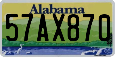 AL license plate 57AX870