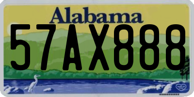 AL license plate 57AX888