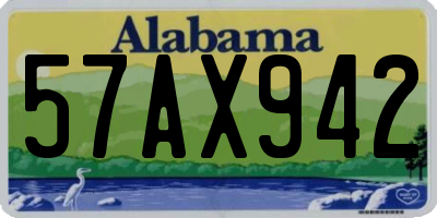AL license plate 57AX942