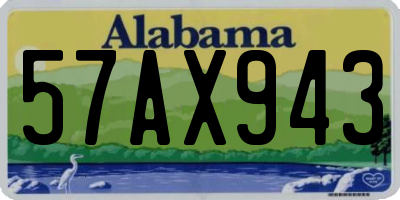 AL license plate 57AX943