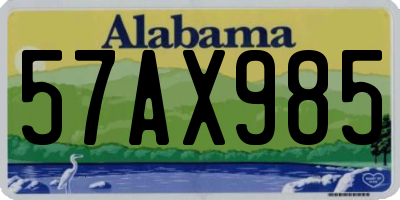 AL license plate 57AX985