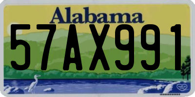 AL license plate 57AX991