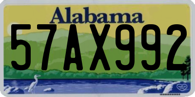 AL license plate 57AX992