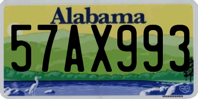 AL license plate 57AX993