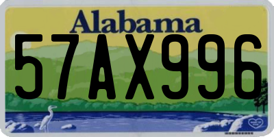 AL license plate 57AX996