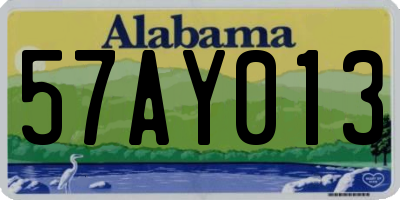AL license plate 57AY013